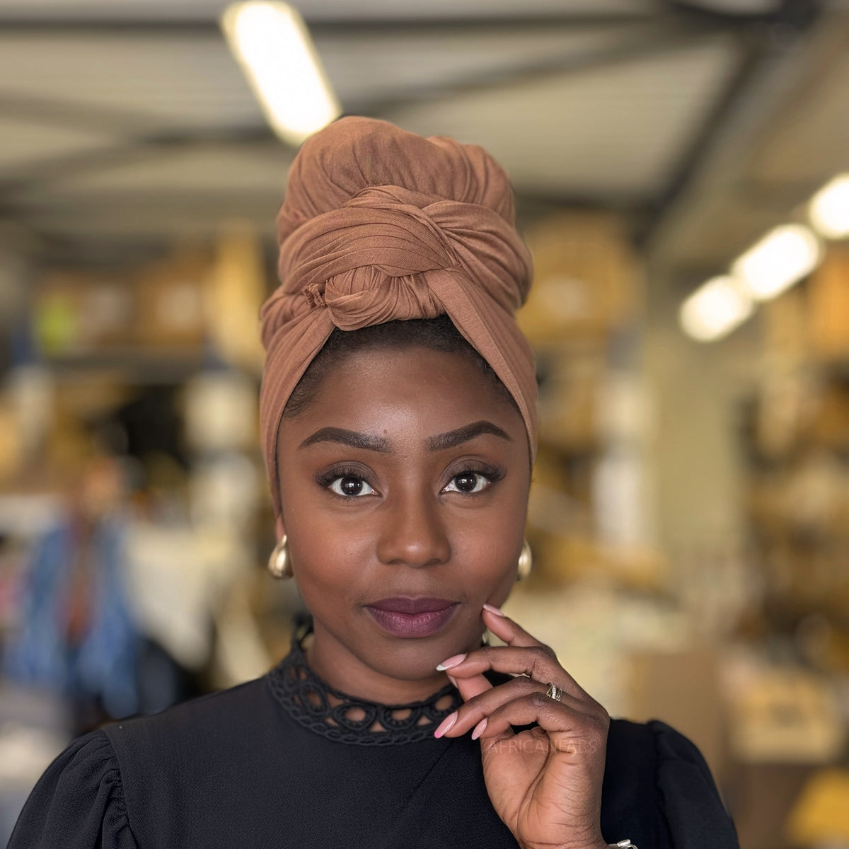 XTREND - Écharpe de turban en jersey pour femme, longue, étirable, enveloppe de cheveux en XTREND - Écharpe de turban en jersey pour femme, longue, étirable, enveloppe de cheveux en