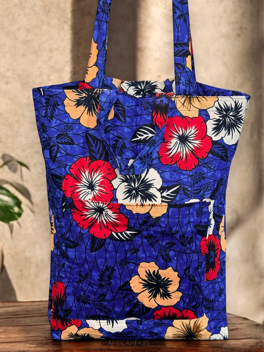 Short Femme Taille L - Taille Haute - Coton Bleu Floral - Type Papier - Preworn