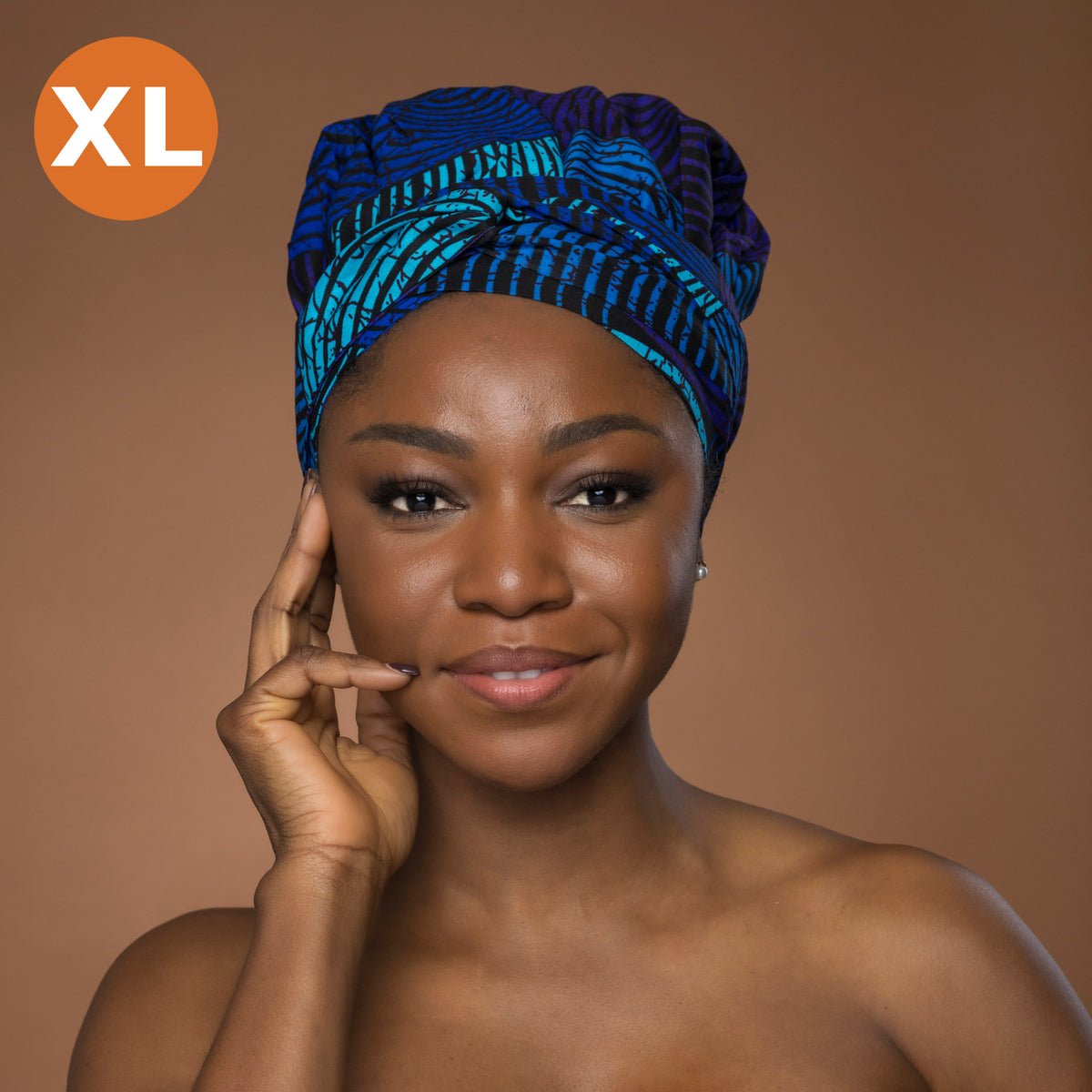 Turban En Soie Brute Fait Main - Design élégant Personnalisé - Taille Unique - Pour Femme