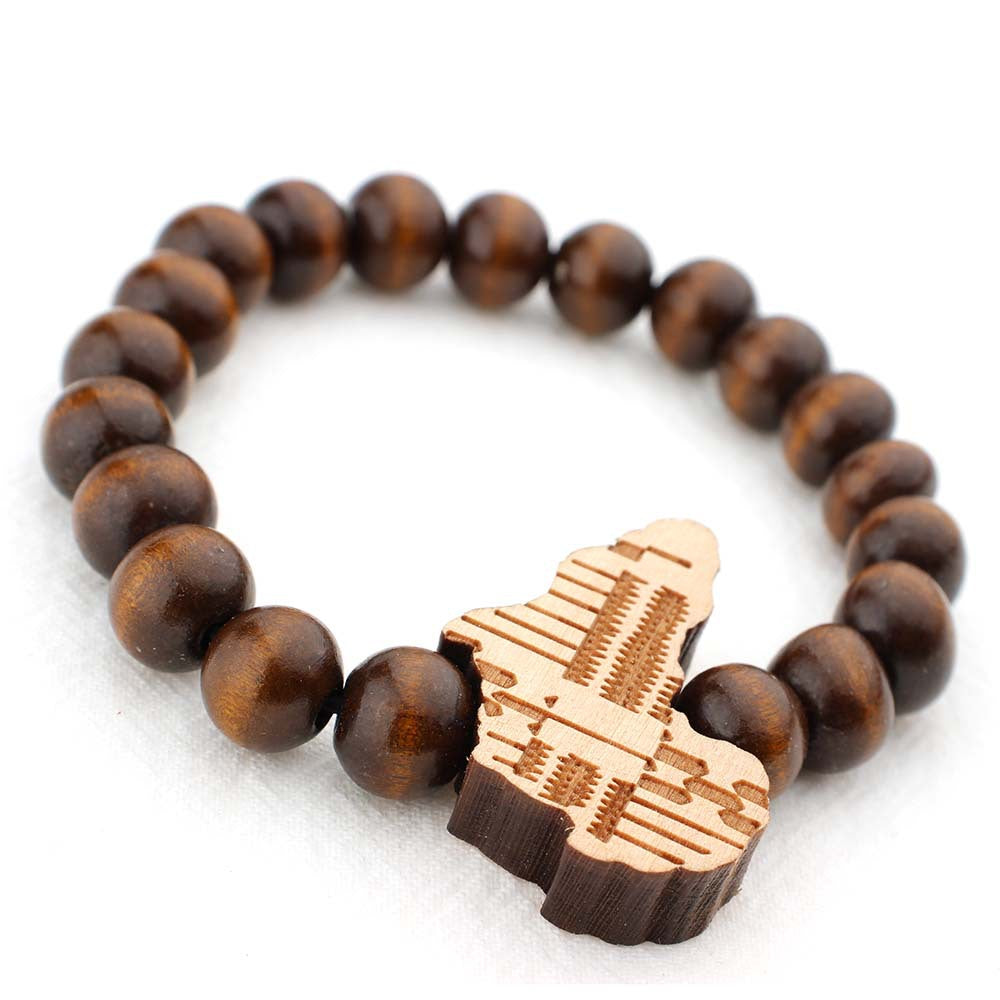 Bracelet Artisanal Perles Bois Et Corne De Buffle - Fabriqué En Indonésie - Unisexe - Neuf Avec étiquettes