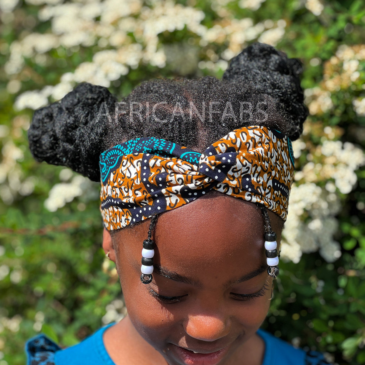 Noir / Jaune Bonnet en Satin (Taille des enfants de 3 à 7 ans) (Bonnet –  AfricanFabs