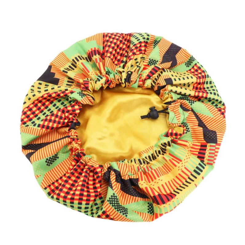 Bonnet à cheveux réglable en imprimé kente africain ( Bonnet de nuit d –  AfricanFabs