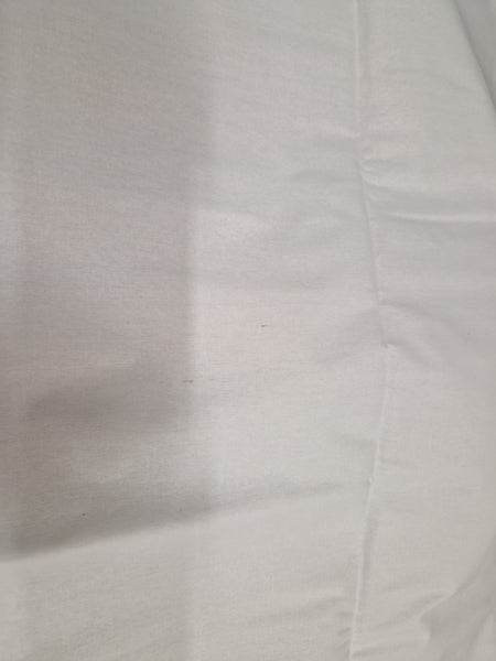 Tissu uni blanc - Couleur unie blanche - 100% coton (Important : veuillez lire la description)
