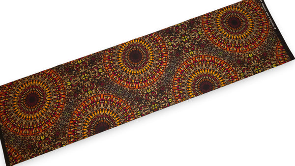 Tissu wax africain - Marron Savanna Sun - 100% coton