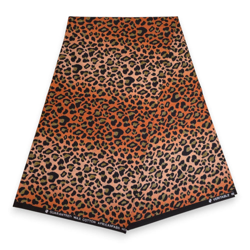 Bandeau imprimé africain - Adultes - Accessoires pour cheveux - Orange Beige Leopard Spots