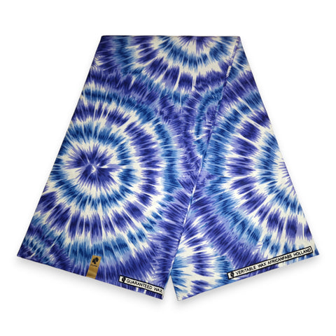 Bleu Tie Dye - Tissu africain / tissu wax - 100% coton