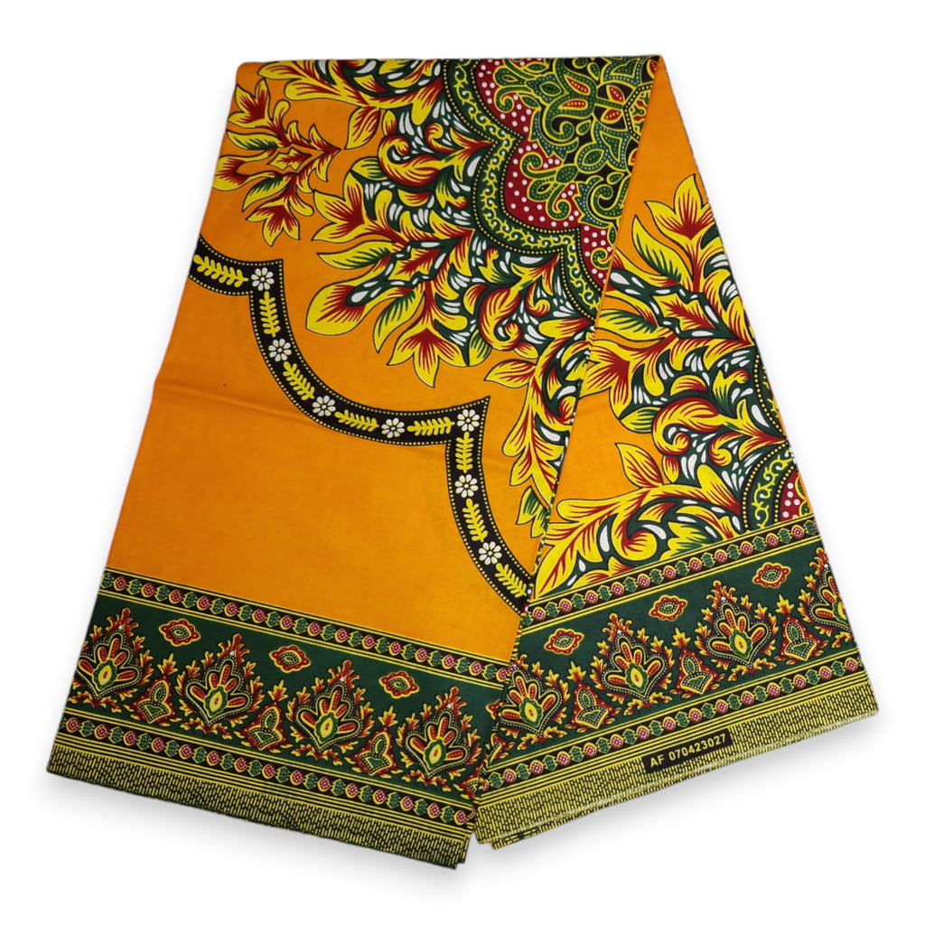 Jaune-Orange Java Design Tissu africain tissu wax Tissu
