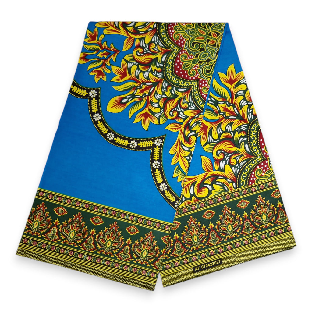 Bleu Java Design Tissu africain tissu wax Tissu Dashiki 100