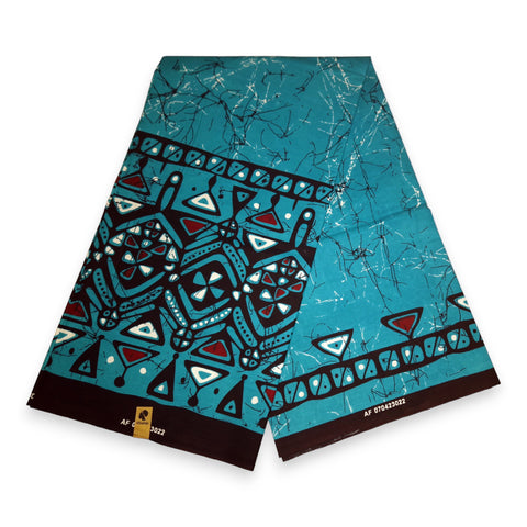 Turquoise Kampala - Tissu africain / tissu wax - 100% coton