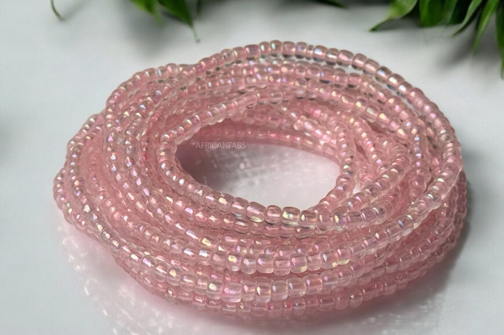 Waist Beads / Chaine de taille africaine - EFE- Pink (élastique)