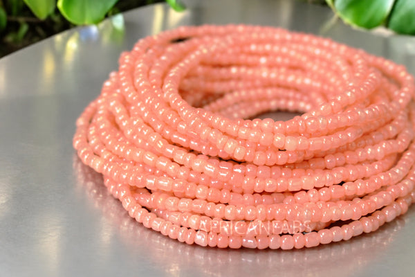 Waist Beads / Chaine de taille africaine - OSASERE -  Pêche (élastique)