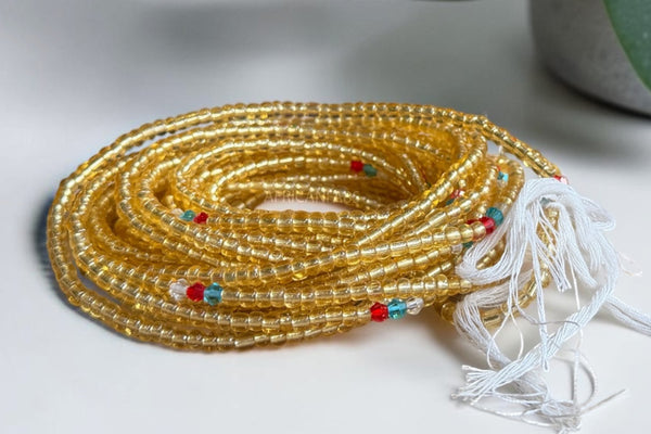 Baya Bijoux / Bine Bine / Waist Beads / Perles De Taille africaine - Binbo - Or (non élastique)