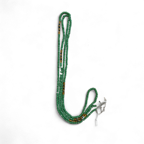  (Important : veuillez lire) Baya Bijoux / Bine Bine / Waist Beads / Perles De Taille africaine - Vert / Or (non élastique)