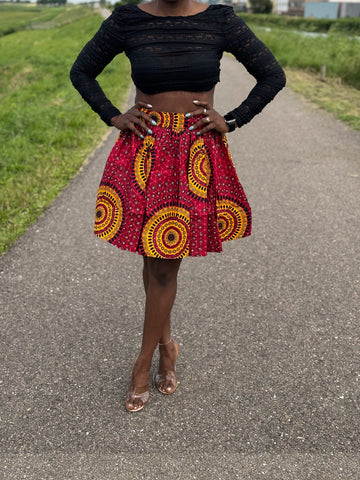 African skirts. Beautiful Ankara wax print skirts. AfricanFabs