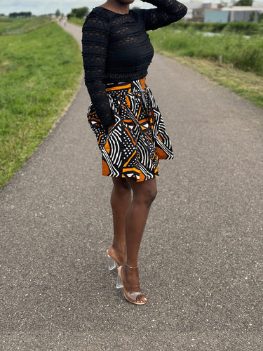 African skirts. Beautiful Ankara wax print skirts. AfricanFabs