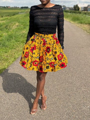 African skirts. Beautiful Ankara wax print skirts. AfricanFabs