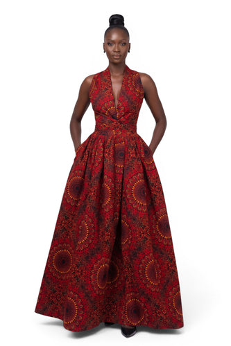 Sunfire Robe African Dresses. Beautiful Ankara wax print dresses. – AfricanFabs