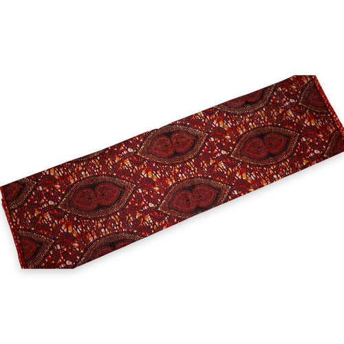 Tissu africain / tissu wax - Marron Bronze Hidden-Leaf-Relic - 100 % coton