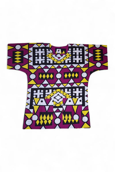 Chemise dashiki / Robe dashiki - Violet Samakaka - Top imprimé africain - Unisexe