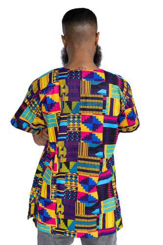 Chemise dashiki / Robe dashiki - Multicolore Kinte - Top imprimé africain - Unisexe