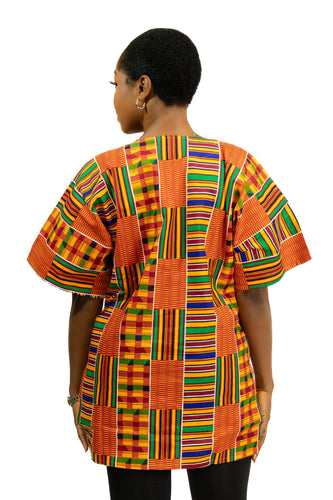 Chemise dashiki / Robe dashiki - Multicolor Kente - Top imprimé africain - Unisexe