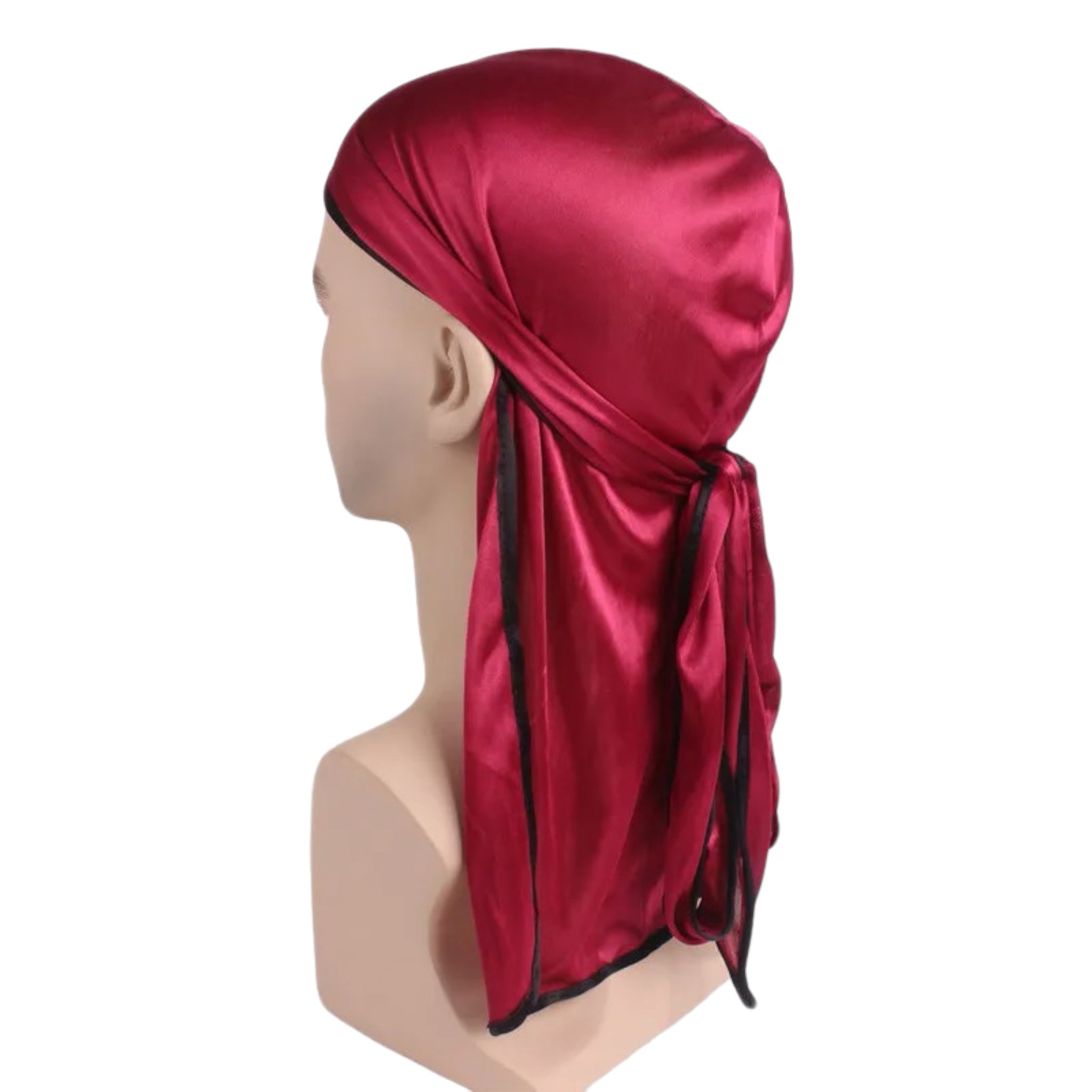 Durag En Soie Avec Longues Sangles – Bandana Homme, Pour Cheveux Ondulés, Style Hip-Hop