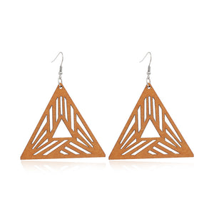 Boucles d'oreilles en bois | Triangle