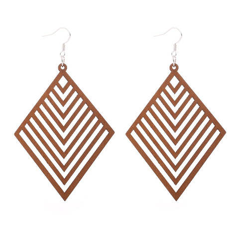 Boucles d'oreilles en bois | Rhombus