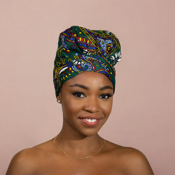 Turban facile - Bonnet en satin - Multicolore Paisley