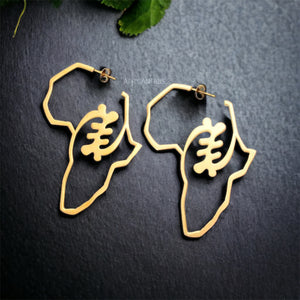 Boucles d'oreilles GYE NYAME ADINKR - Continent Africain / Or
