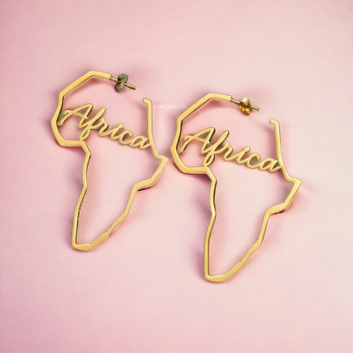 Boucles d'oreilles  - Continent Africain / Or