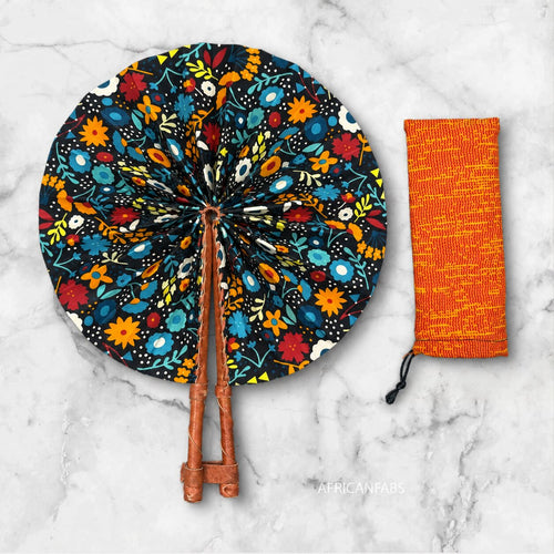 Eventail Africain - Eventail en Wax - Multicolore Afia