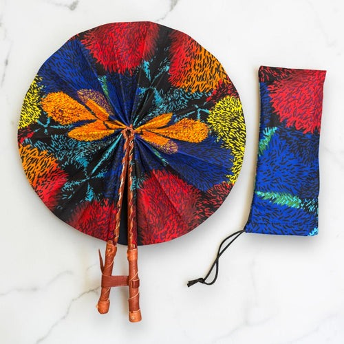 Eventail Africain - Eventail en Wax - Multicolore Darko