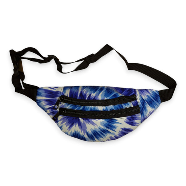 Sac banane imprimé africain - Bleu Tie Dye - Sac de taille Ankara / Sac pour fesses / Sac de festival