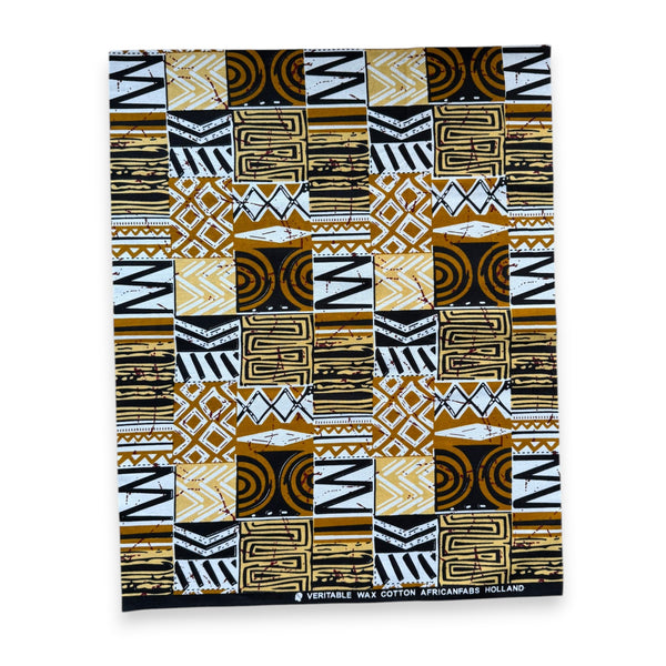 Fat Quarter African Wax Print Fabric -  - Quilting & Patchwork (45 x 57 cm / 18 x 22 inch)