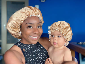 African Bonnet Kente imprimé pour les cheveux (Mère+Fille