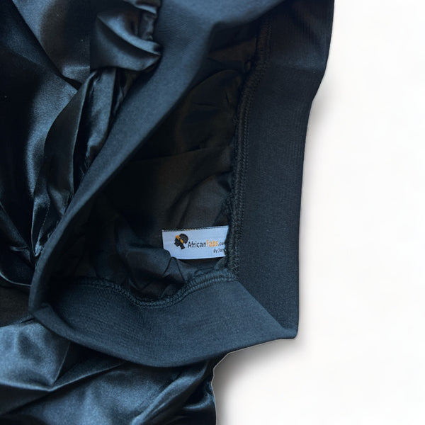 Bonnet en satin pour dreadlocks / Tresses / Rasta - Noir Dreadsock / Bonnet de nuit en satin / Bonnet pour cheveux