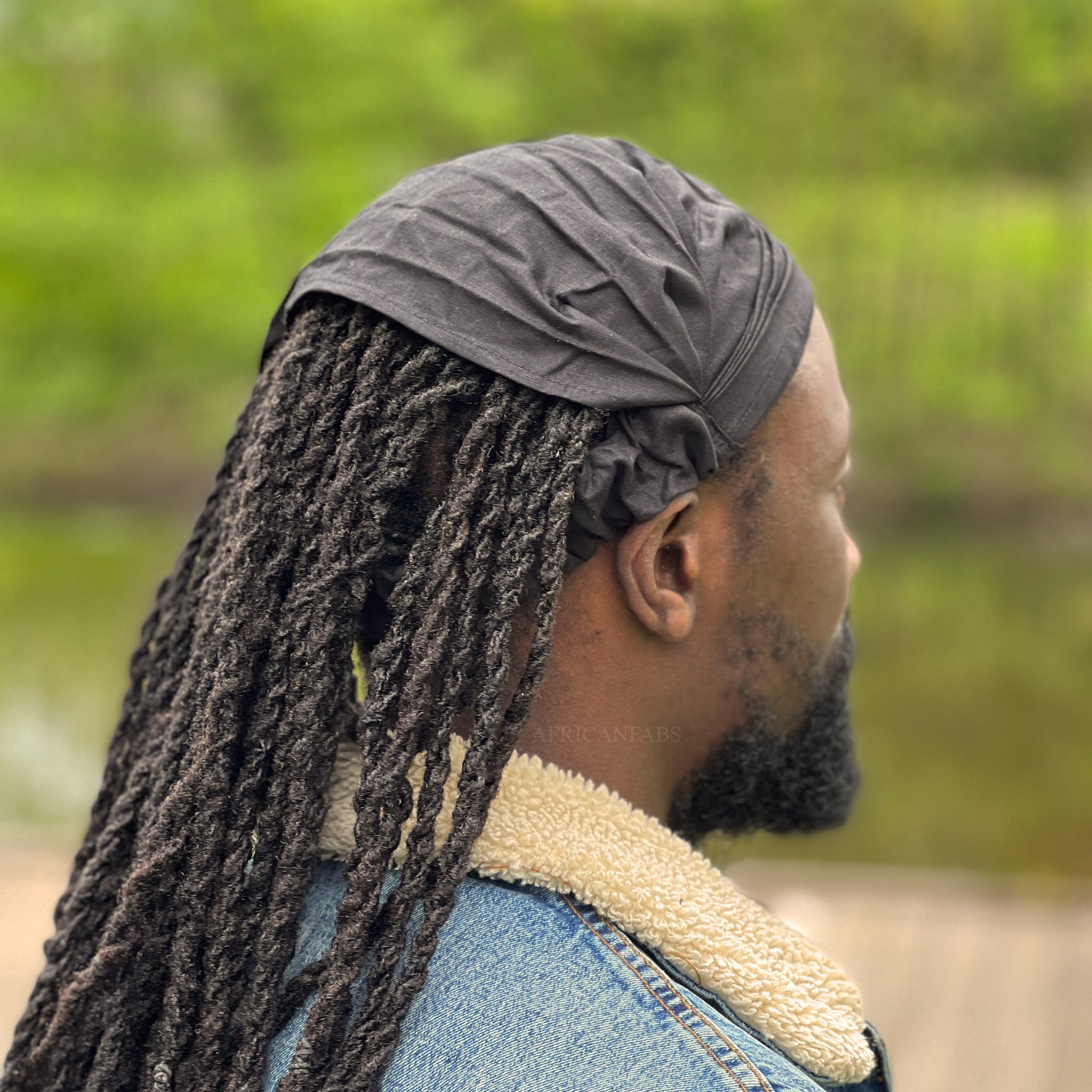 Lot de 2 bonnets de sommeil extra longs unisexes en élasthanne pour dreadlocks - Noir - Doux pour toute la nuit - Confortable - Accessoire de cheveux pour tresses bouclées - Pour