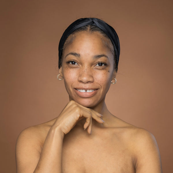 Noir en Satin / Bandeau en Satin- Adultes