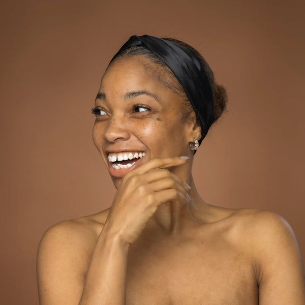 Noir en Satin / Bandeau en Satin- Adultes