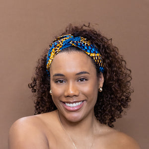 Bandeau imprimé africain - Adultes - Accessoires pour cheveux - Bleu dotted patterns