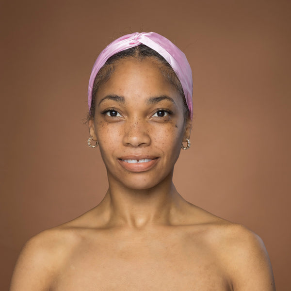 Rose Bandeau en Satin avec Twist - Accessoire Cheveux pour Adultes