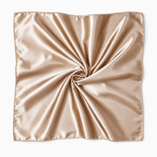 Foulard Carré en Satin Or / Bandana / Foulard de Tête - 90 x 90 cm