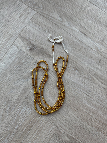 (Important : veuillez lire) Baya Bijoux / Bine Bine / Waist Beads / Perles De Taille africaine - Or (non élastique) 