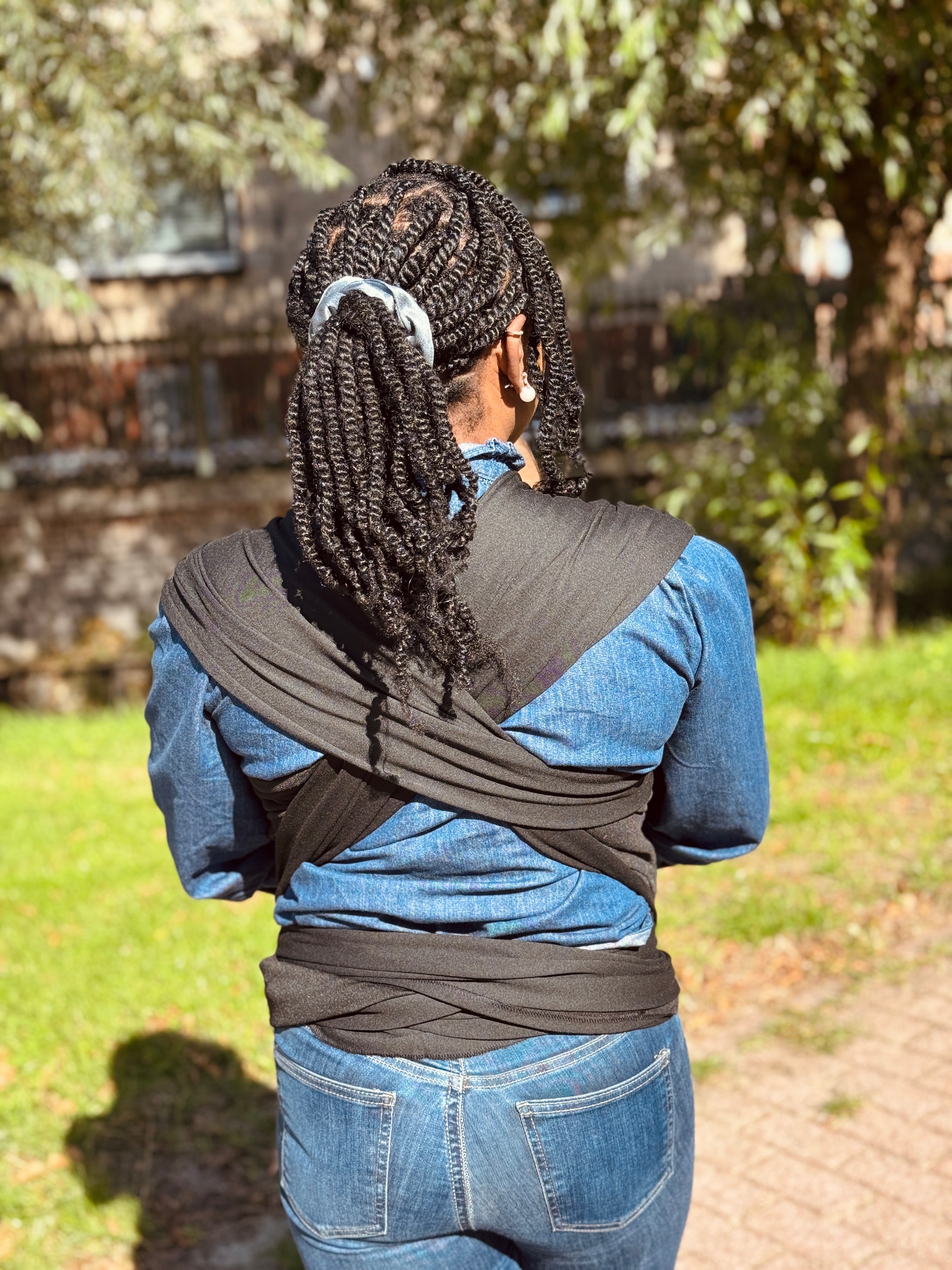 Porte-Bébé Réversible Pagne Mbotou - Écharpe Portage Physiologique Dorsale 6-15kg Dès 3 Mois