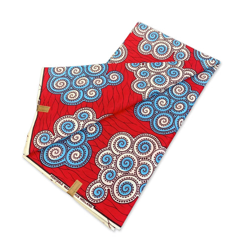 Tissu africain / tissu wax - Rouge Twirl