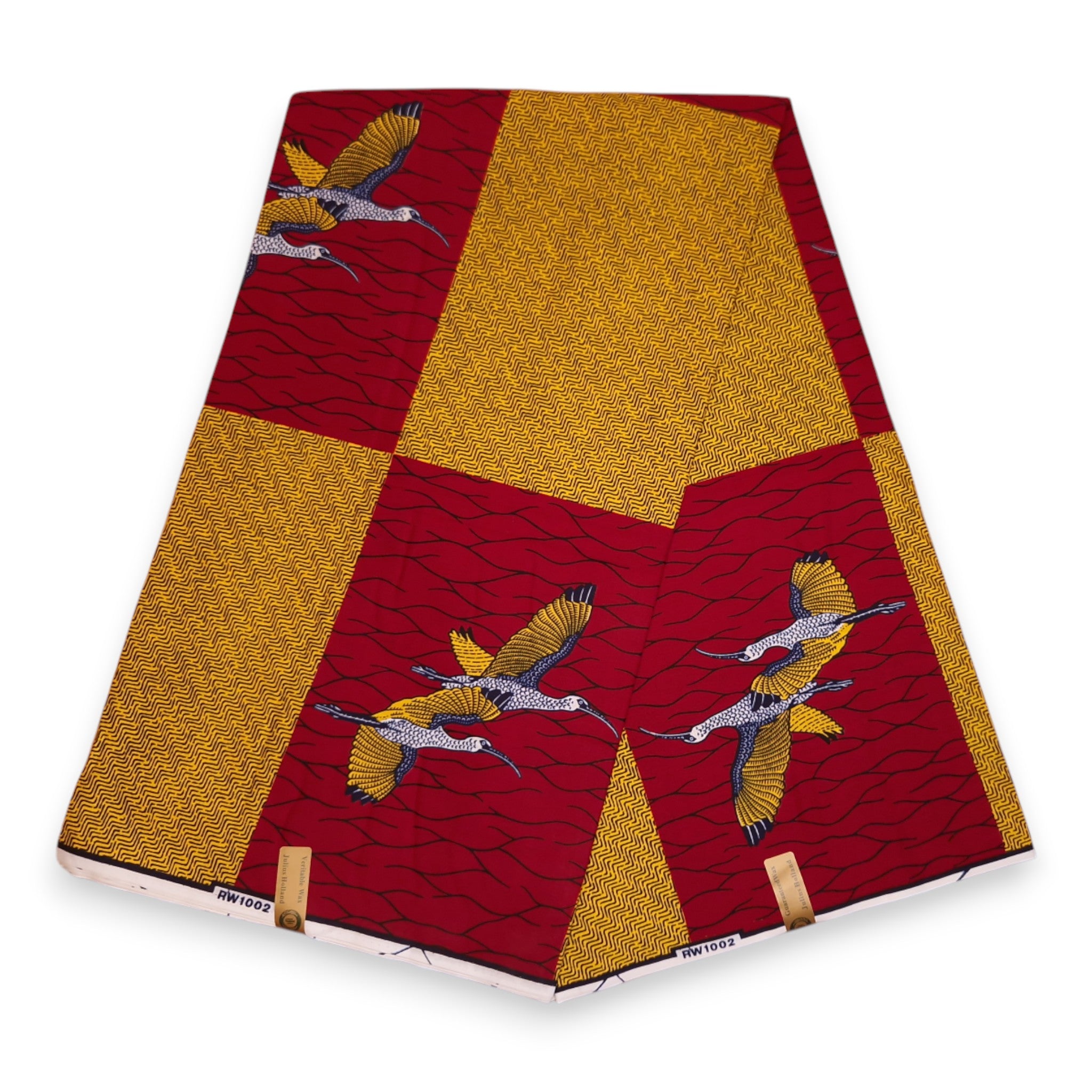 Tissu africain / tissu wax - Rouge Birds