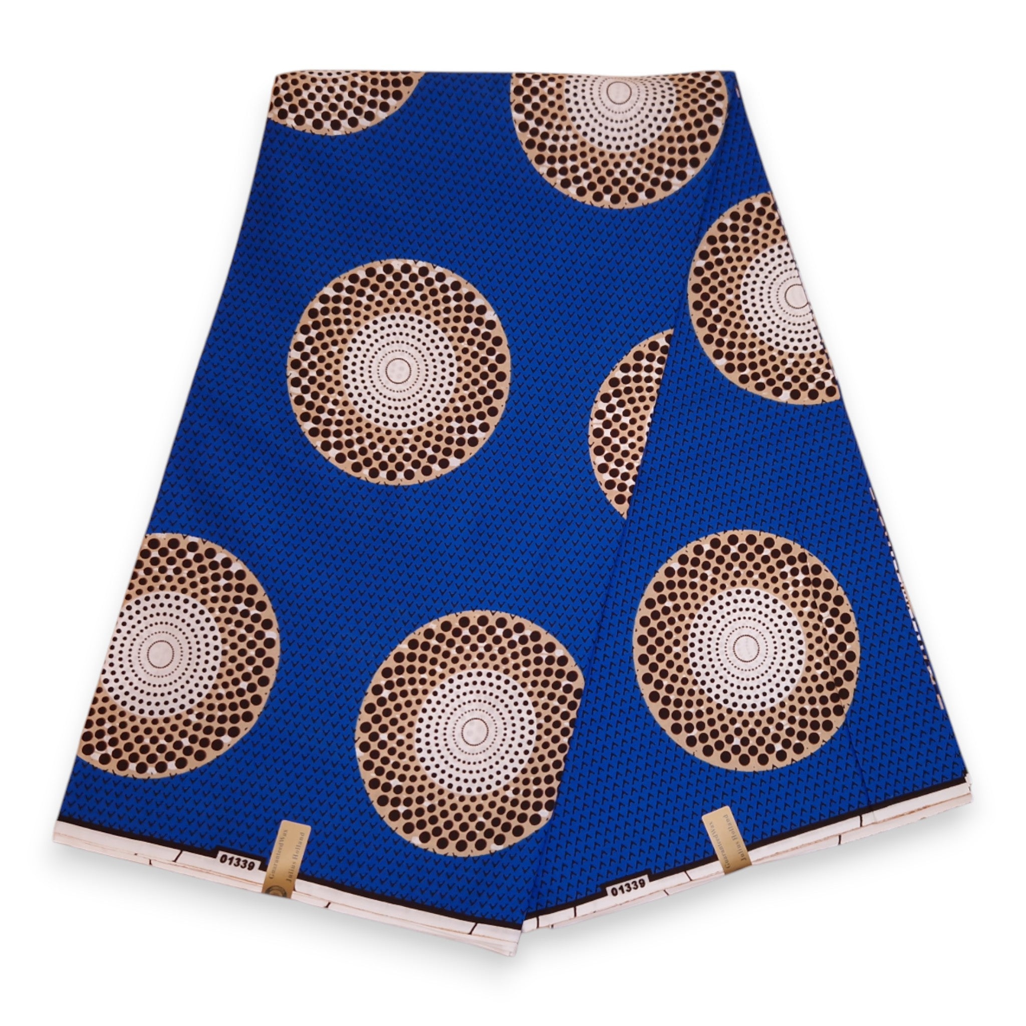 Tissu africain / tissu wax - Bleu Circles