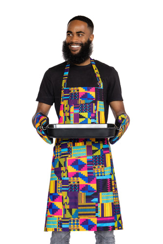 Gants de cuisine à imprimé africain - WAAKYE Kente