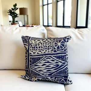 Coussin Déco Imprimé "Idalia" 45x45cm Naturel